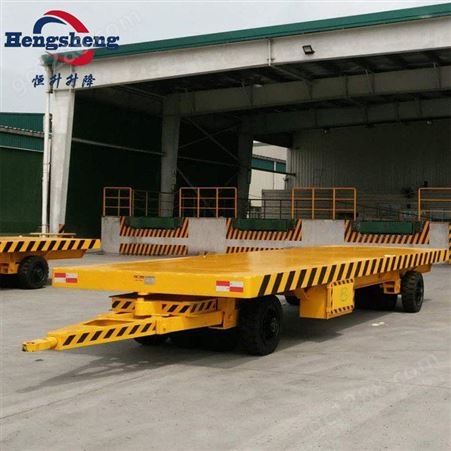 平板拖车 恒升定制牵引式平板拖车厂区运输车拖车 大小吨位均可定制