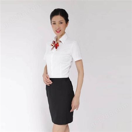 广州华益供应 广州工作服定做 女式白衬衫 价格实惠
