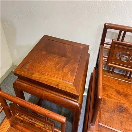 小型实木储物柜 缅甸花梨木圈椅回收 二手红木家具收购 嘉宏阁