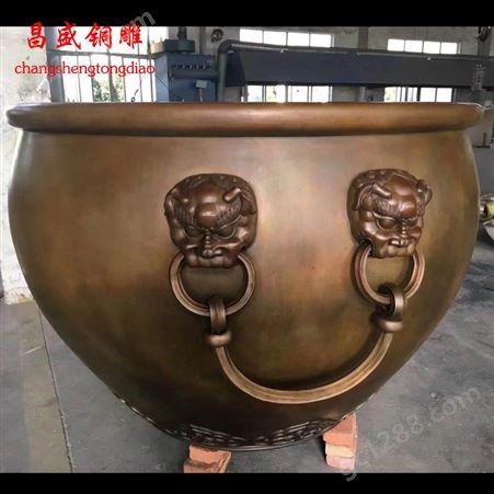 香港昌盛铜雕口径1米铜缸放心优选生产厂家