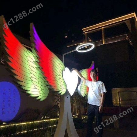 LED天使之翼 谷瑞出售 互动打卡道具美陈 拍照舞台商场活动