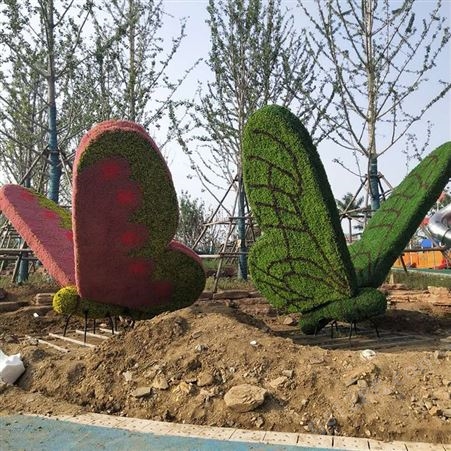 绿雕 谷瑞出售 广场公园雕塑手工制作工艺 户外植物景观