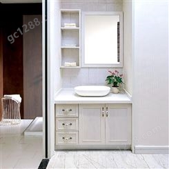 百和美全铝浴室柜 洗手间洗手台阳台柜 挂墙式组合镜柜