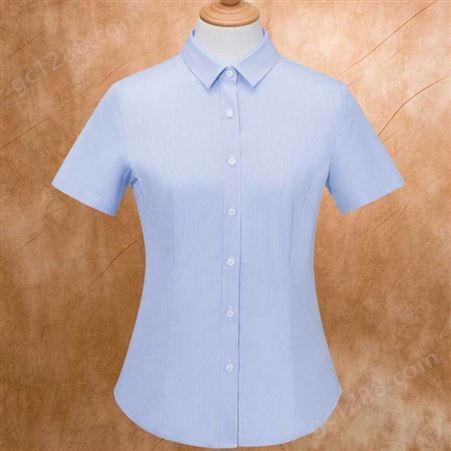 锦衣卫-象都 蓝条男女长袖 短袖商务衬衫 品质 量身定制