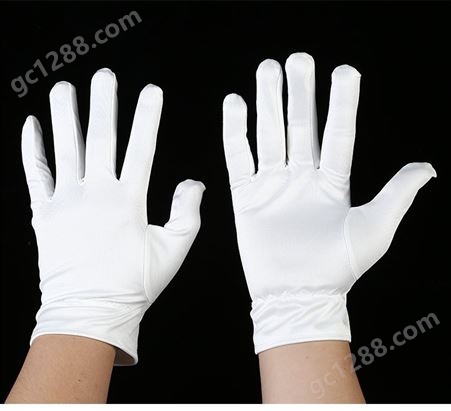 JCST-001全指无尘布超细纤维双面作业白色防护手套十双一包