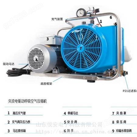 霍尼韦尔BC163099B-T便携式高压充气压缩机空气呼吸器充气设备