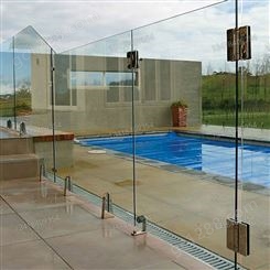 透明夹胶玻璃护栏 户外泳池玻璃夹胶护栏 不锈钢立柱玻璃护栏