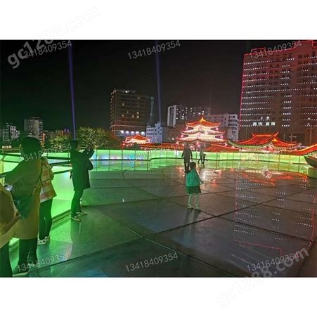 城市公园发光玻璃栏河 广场LED灯发光夹胶玻璃护栏围栏 玻璃栏杆