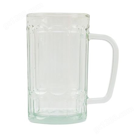 英雄杯 大扎啤杯 家用玻璃杯子 大容量啤酒杯 500ml带把大排档