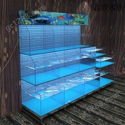 鑫欣水族玻璃鱼缸订做-生鲜超市生态鱼缸-一体制冷机海鲜鱼缸-酒店专用鱼缸定制设计-