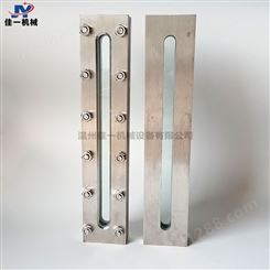 方形不锈钢焊接板式液位计 焊接玻璃板液位计 条形平焊板式液位计