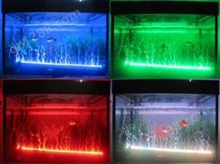 超薄水族箱白光照明LED灯造景生态缸架灯蓝白光桌面鱼缸水草灯