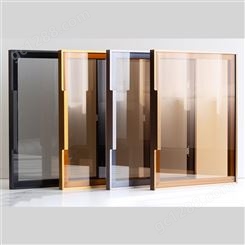定制铝框钢化玻璃门 成品玻璃门 半成品窄边玻璃柜门 衣柜橱柜平开门