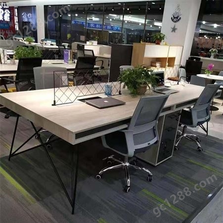 厂家直供置物架办公桌简约职员电脑桌二人位桌椅组合屏风工位