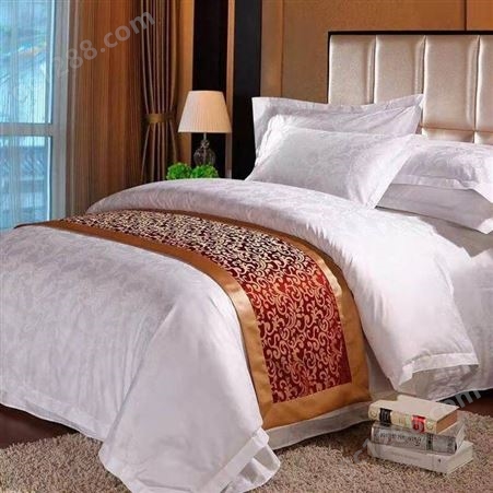 北京订做宾馆床上用品 鑫艺诚酒店客房纯棉布草床上用品定制生产
