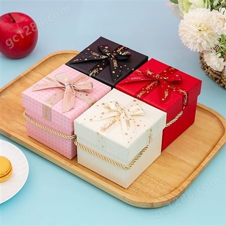 红色心形礼盒设计 伴手礼桃心礼品包装盒 创意定制礼物盒